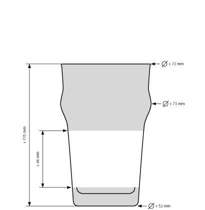 Nonic Pint Glass Dimensions & Drawings