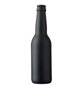 Bottiglia di birra tappo corona 33 cl Long Neck sat. nero opaco