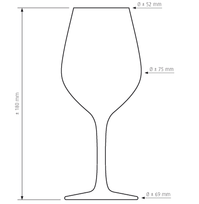 Verre vin Perfect Tasting 26cl Univerre Pro Uva SA