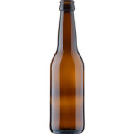 Bouteille à bière couronne 33cl Long Neck brun foncé