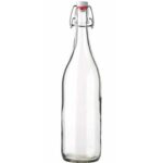 Bouteille à eau fermeture mécanique 100cl blanc