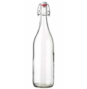 Bouteille à eau fermeture mécanique 100cl blanc