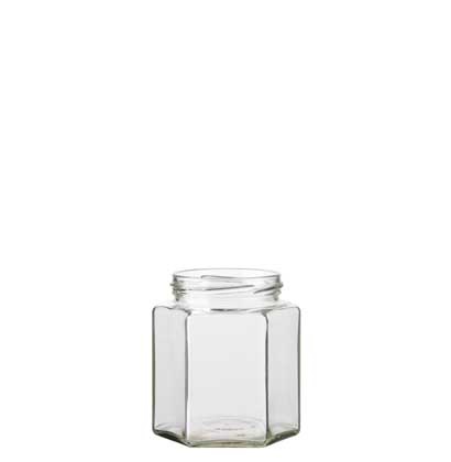 Jar 390 ml white TO70 6 facets