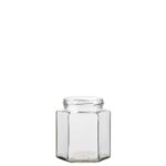 Vaso per miele 390 ml bianco TO70 esagonale