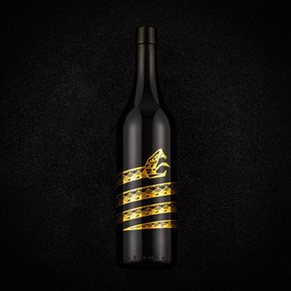 Snake: A bottle with a powerful symbol screen-printed in real gold