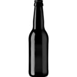 Bouteille de bière couronne 33cl Long Neck noir